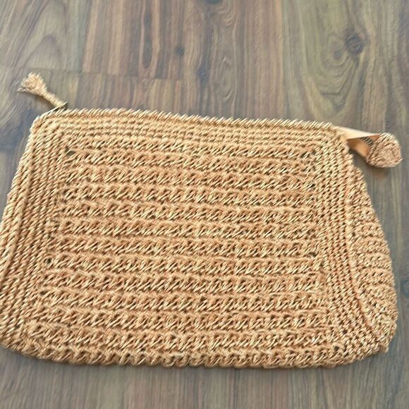 Gimbels department store vintage orange  crochet clutch - Picture 2 of 5